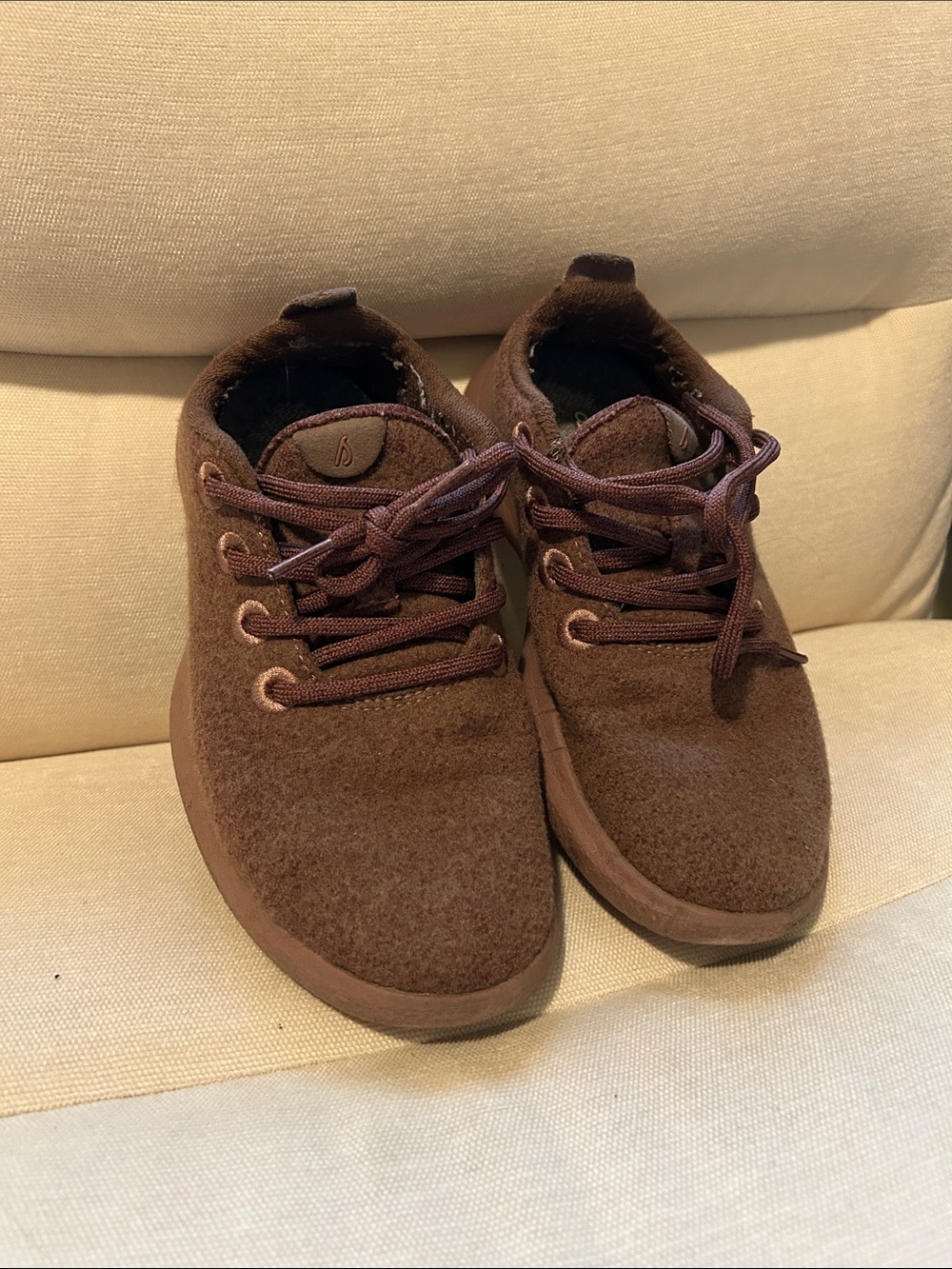 allbirds maroon Wool-Style Lace-Up Sneakers